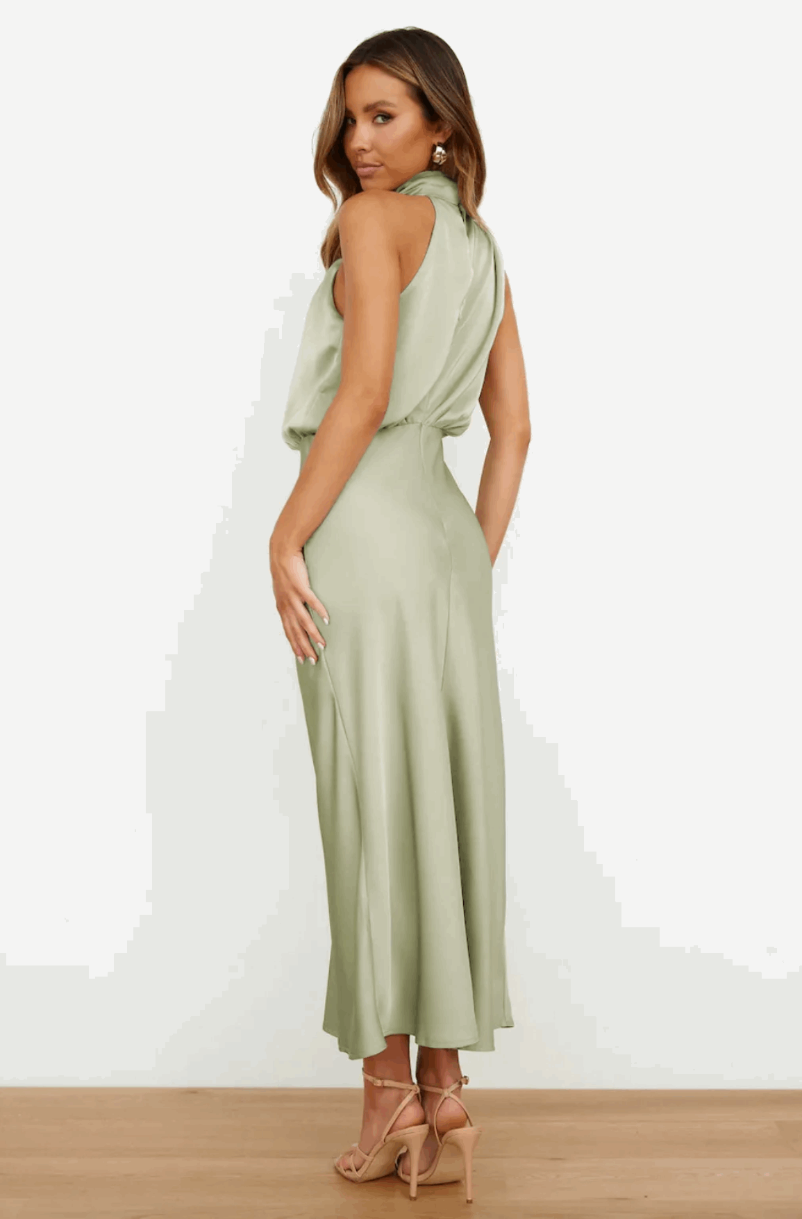 THE LARISSA DRESS - LICHT GROEN