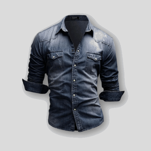 DAVID - Retro Denim Overhemd