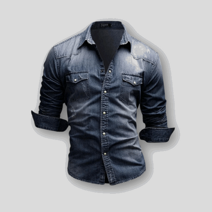 DAVID - Retro Denim Overhemd